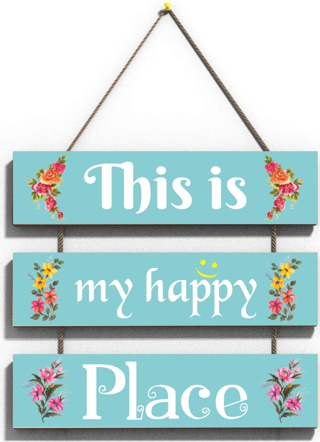 This is My Happy Place Wall Hanging Board
