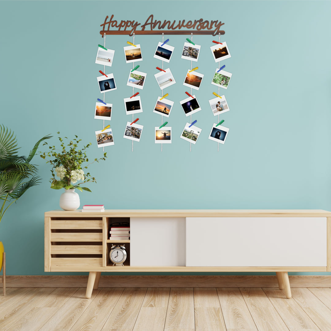 Happy Anniversary Photo Display Wall Hanging