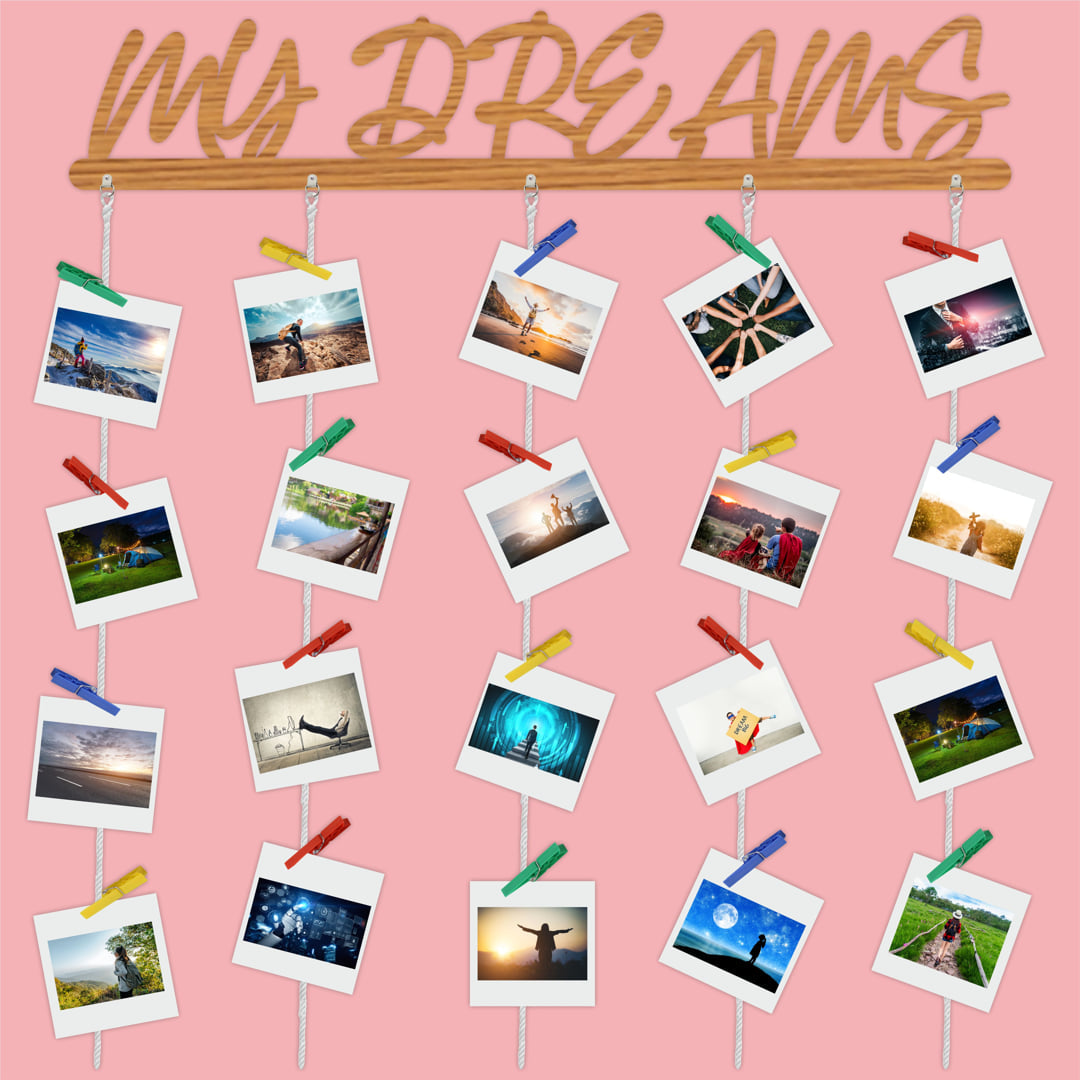 My Dreams Photo Display Wall Hanging