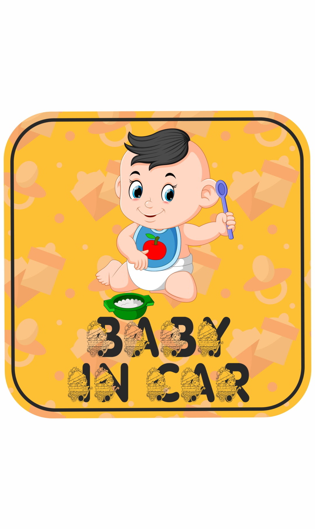 BABY IN CAR Decal Sticker(2pc)_c23