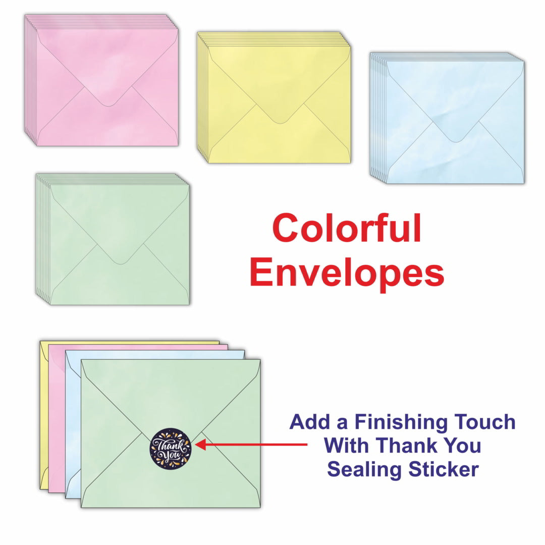 Greeting Card with 4 Color Envelope