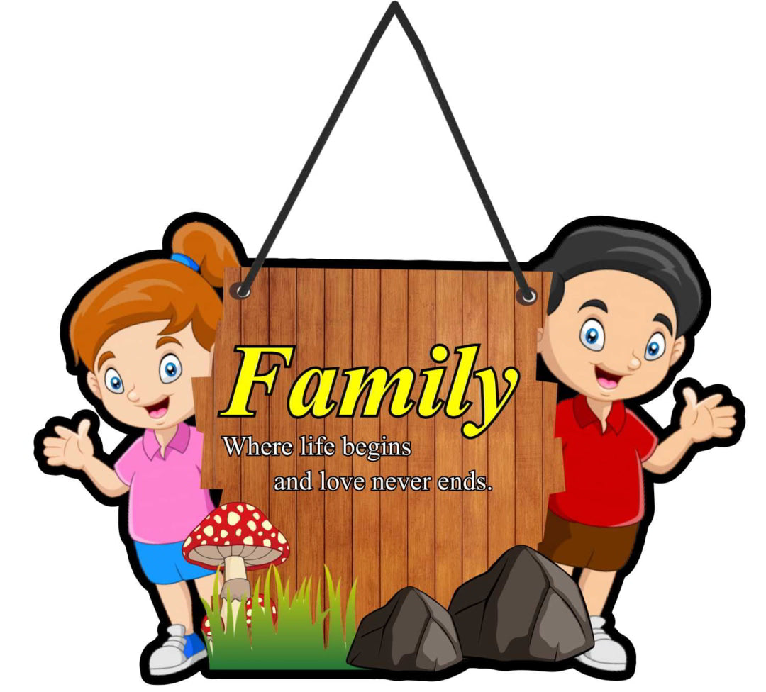 Happy-Family Wall Hanging Plaque