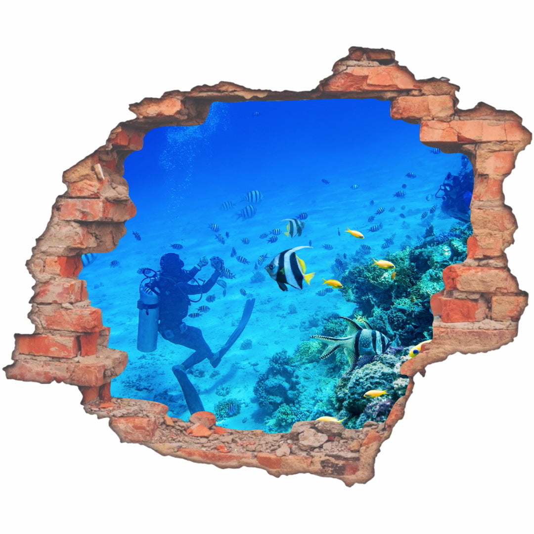 Hole Brick Wall Sticker_c7