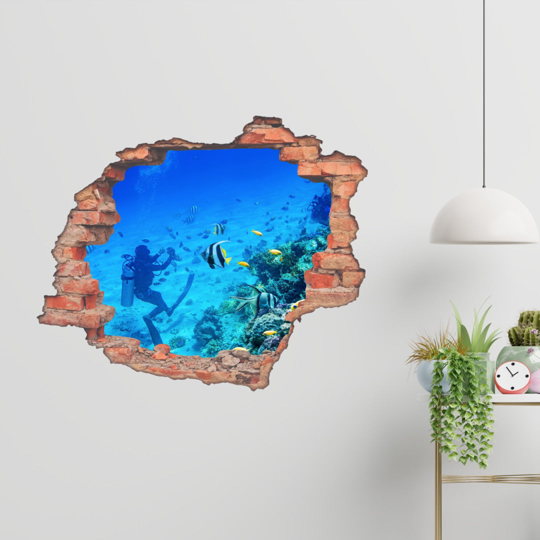 Hole Brick Wall Sticker_c7