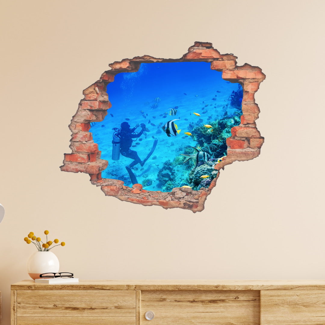 Hole Brick Wall Sticker_c7