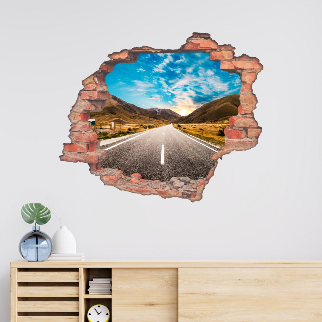 Hole Brick Wall Sticker_c8