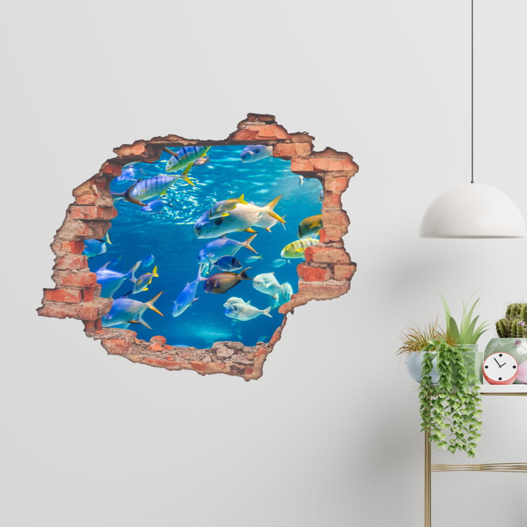 Hole Brick Wall Sticker_c8