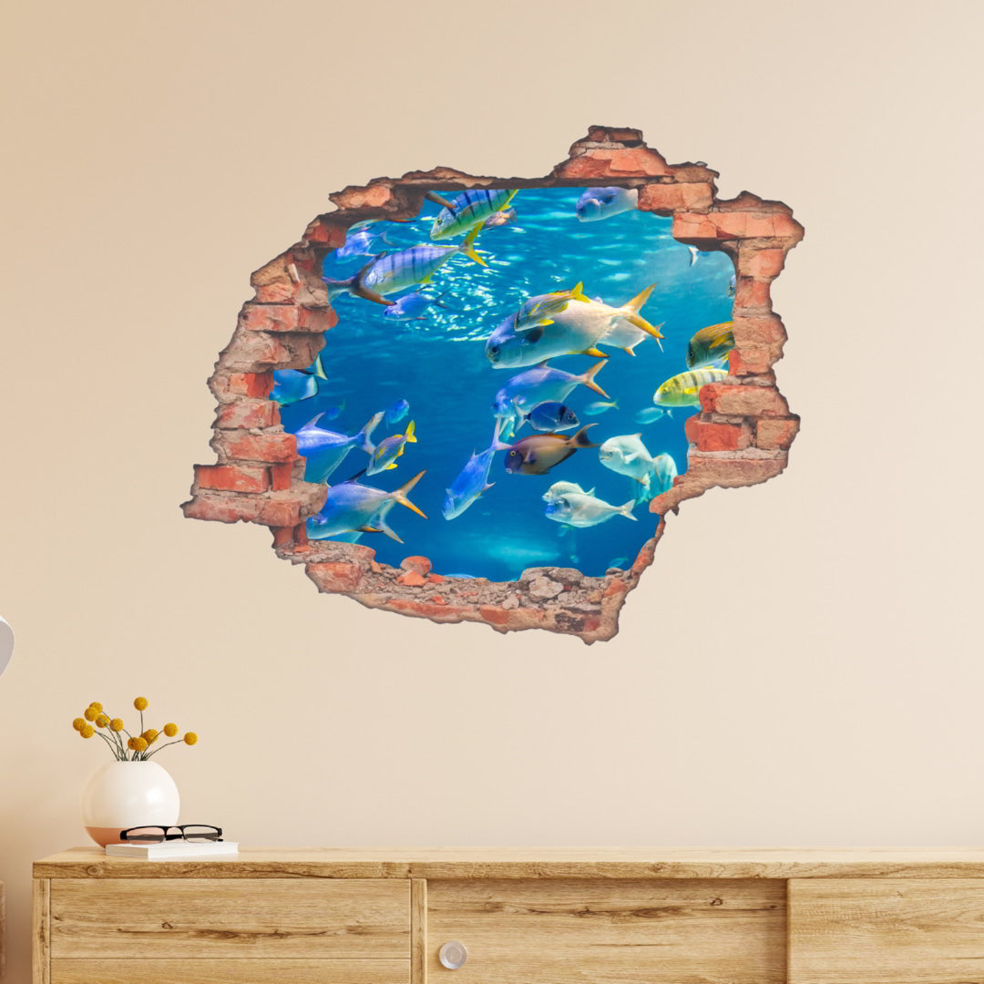 Hole Brick Wall Sticker_c8