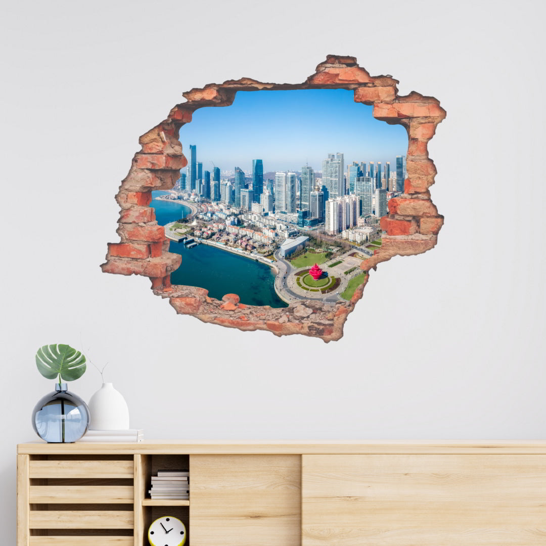 Hole Brick Wall Sticker_c9