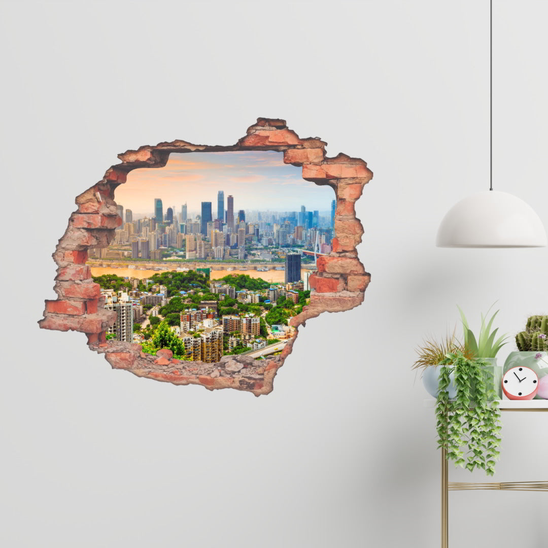 Hole Brick Wall Sticker_c9