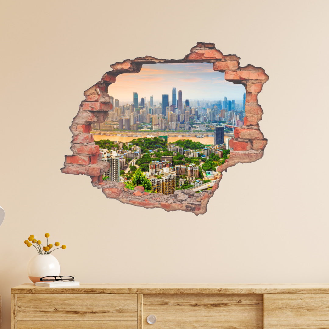 Hole Brick Wall Sticker_c9