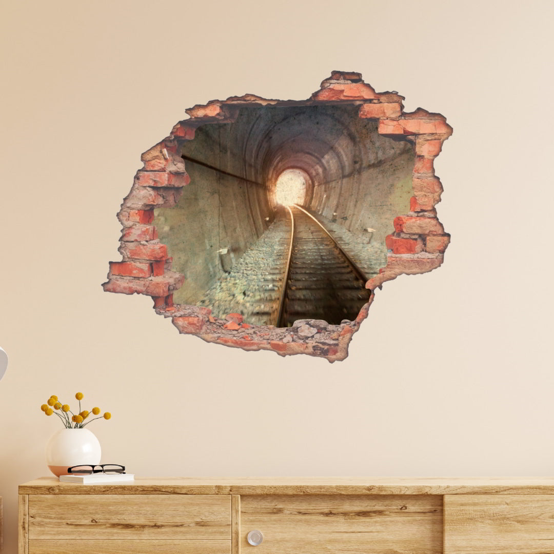 Hole Brick Wall Sticker_c10