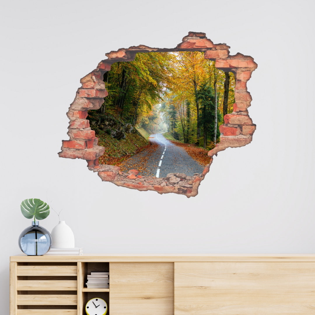 Hole Brick Wall Sticker_c11