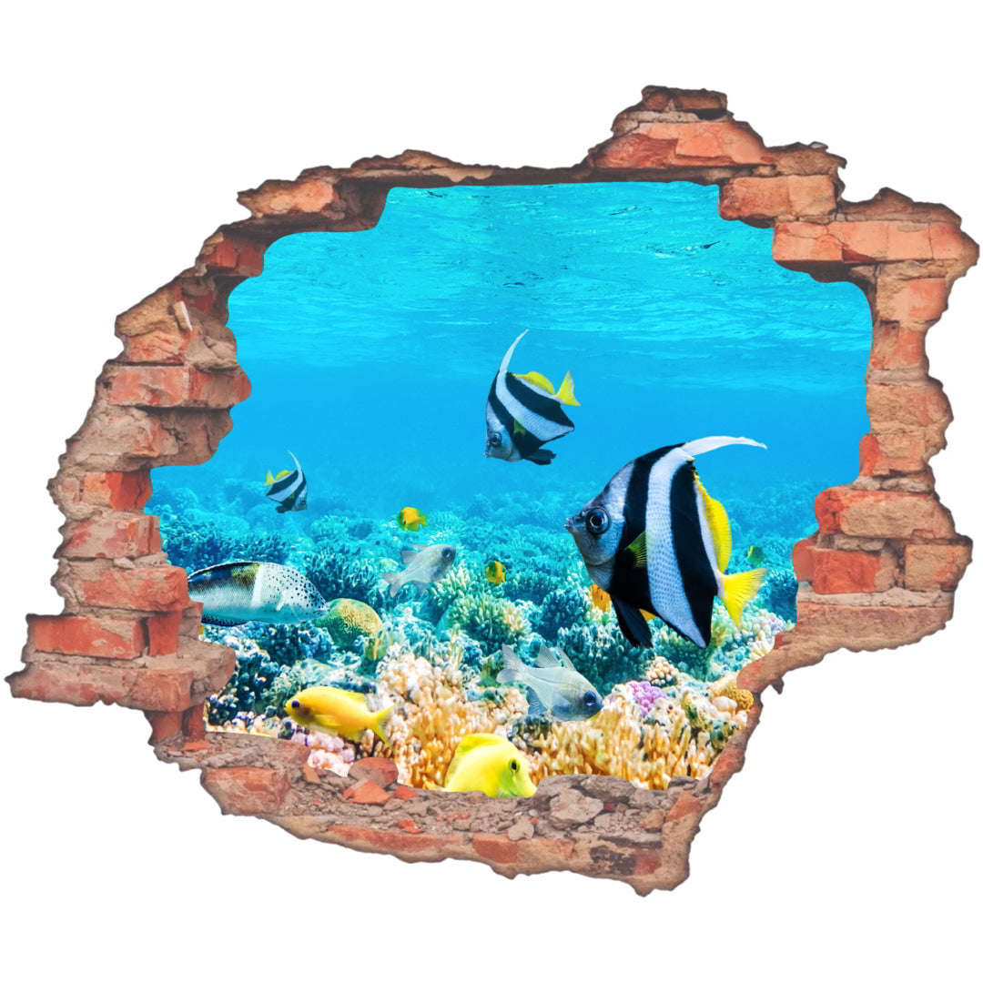 Hole Brick Wall Sticker_c11