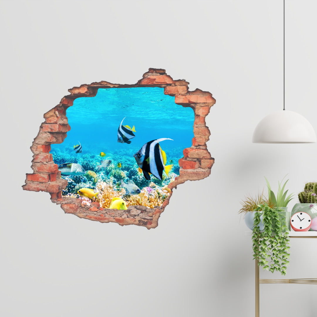 Hole Brick Wall Sticker_c11