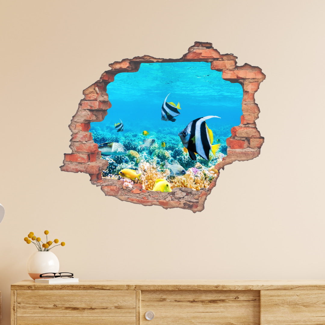 Hole Brick Wall Sticker_c11