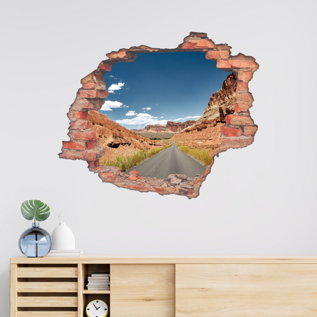 Hole Brick Wall Sticker_c12