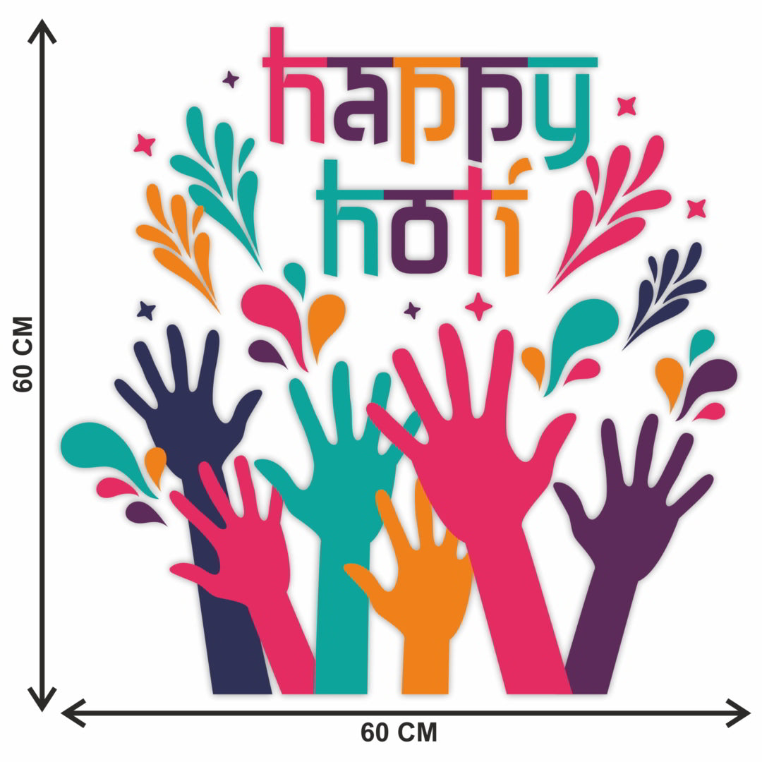 Holi Wall Transparent Sticker