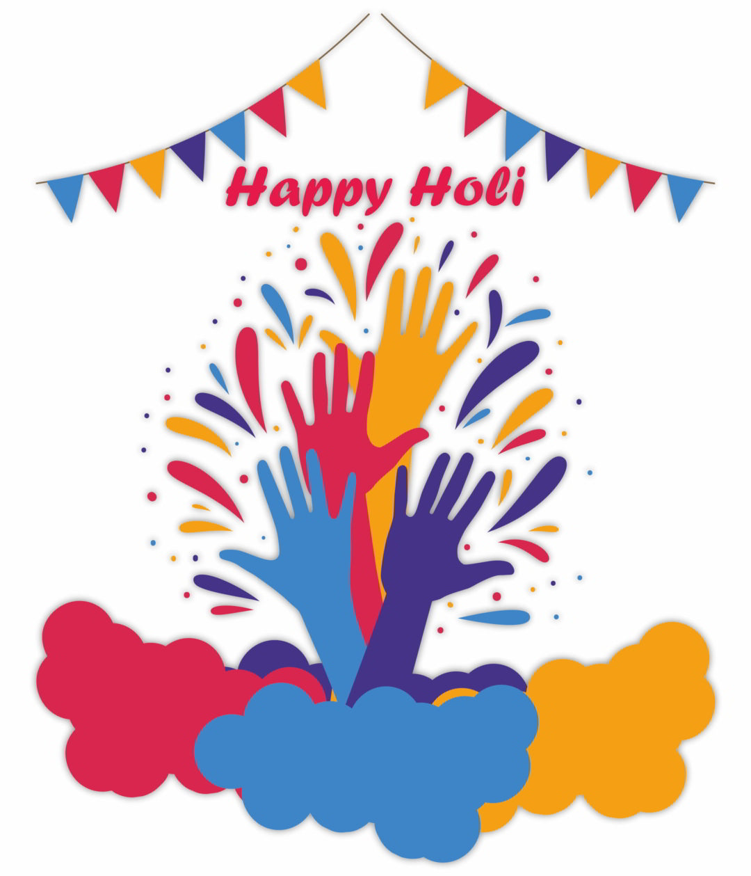 Holi Wall Transparent Sticker