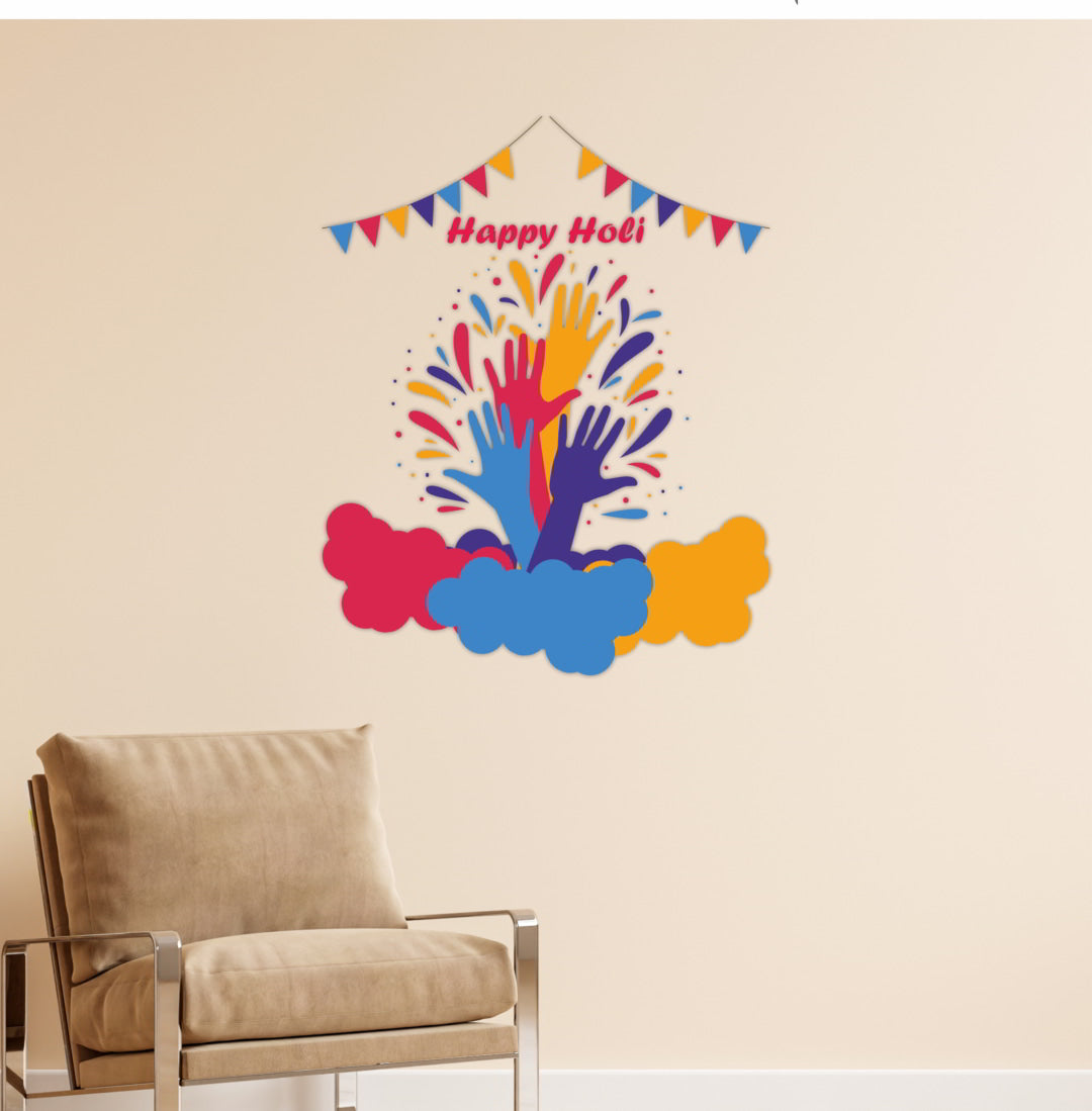 Holi Wall Transparent Sticker