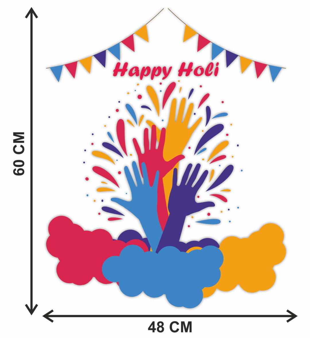 Holi Wall Transparent Sticker