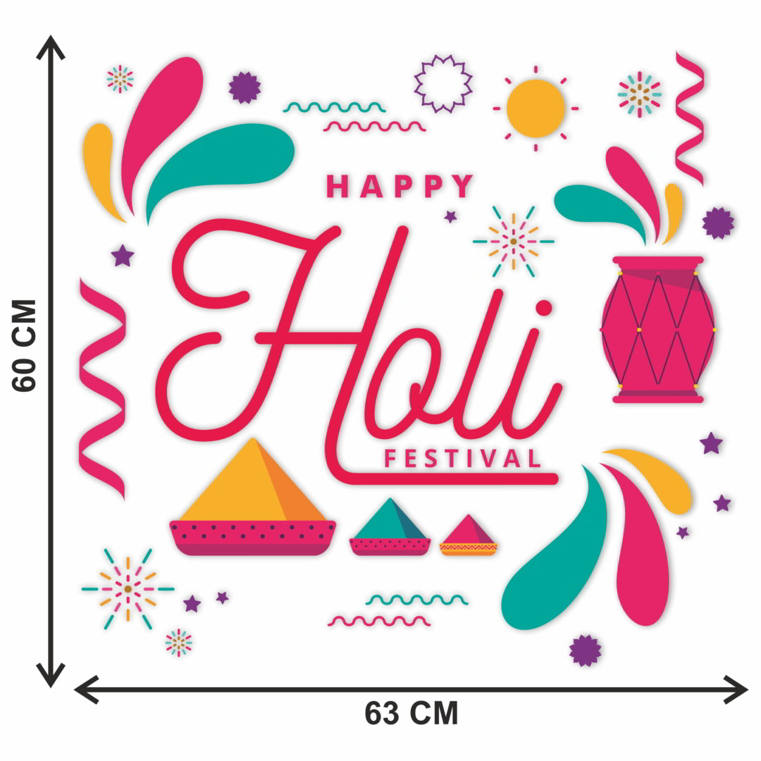 Holi Transparent Sticker Vinyl