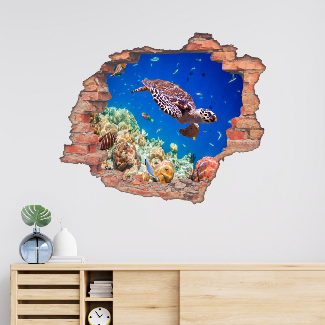 Hole Brick Mock Wall sticker