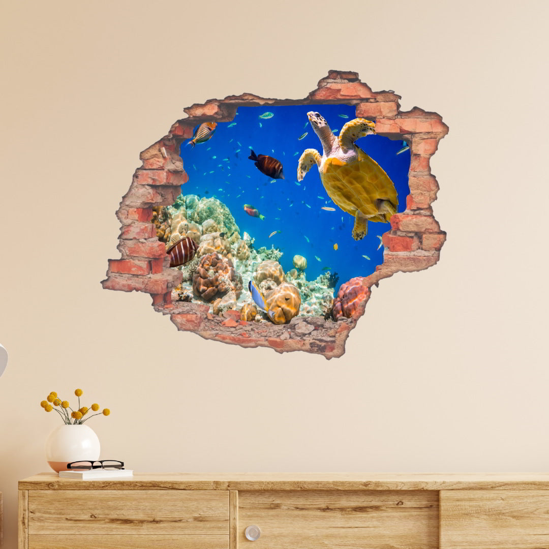 Hole Brick Mock Wall sticker