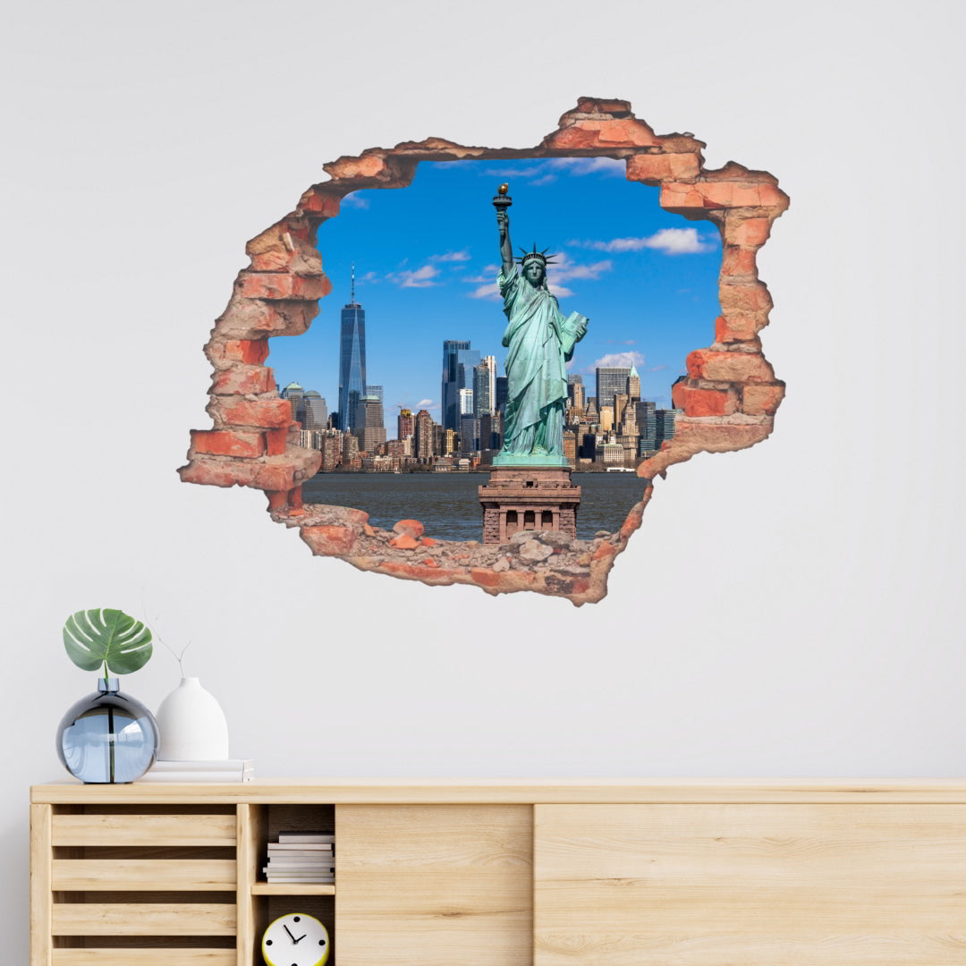 Hole Brick Wall Sticker Vinyl