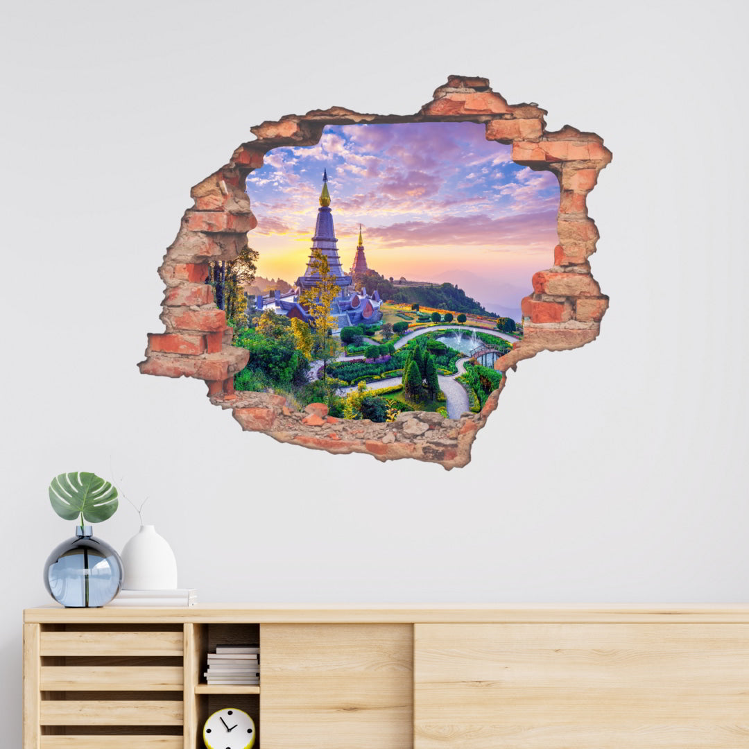 Hole Brick Wall Sticker_c2