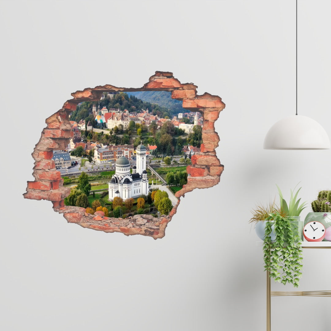 Hole Brick Wall Sticker_c2