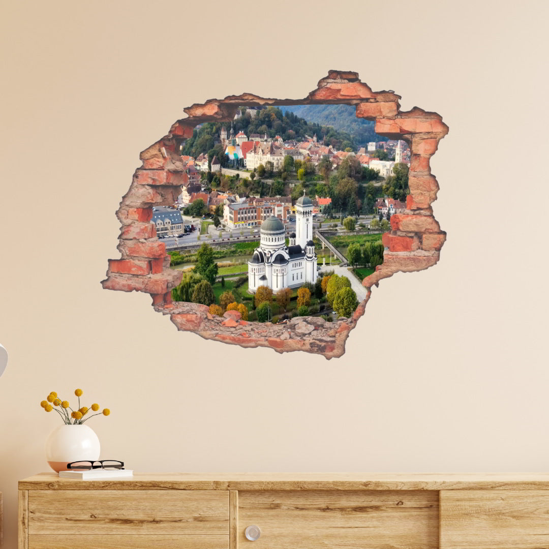 Hole Brick Wall Sticker_c2