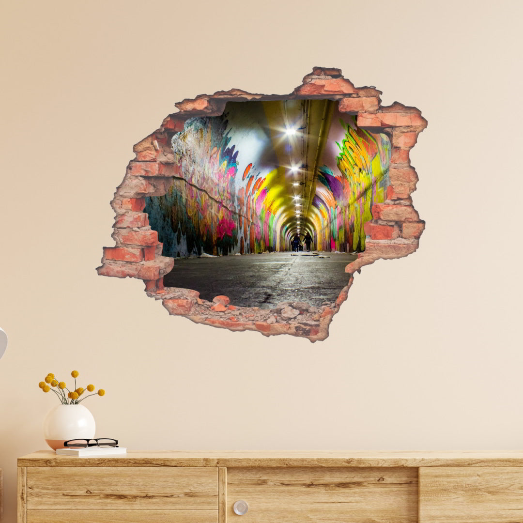 Hole Brick Wall Sticker_c3