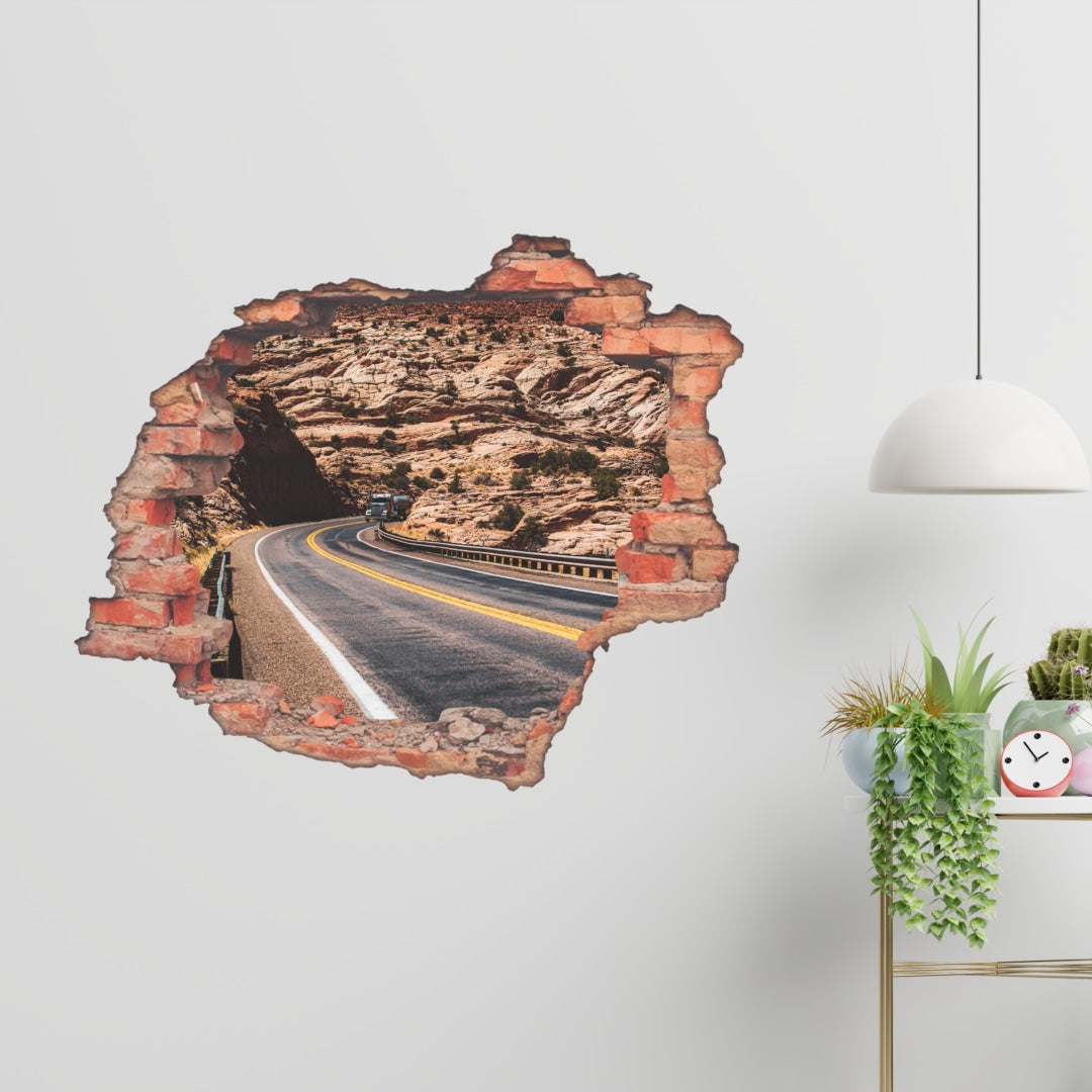 Hole Brick Wall Sticker_c4