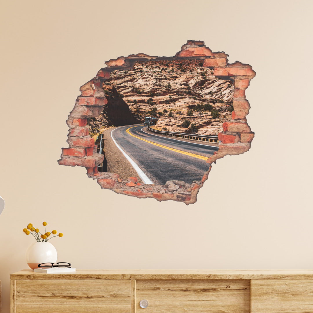 Hole Brick Wall Sticker_c4