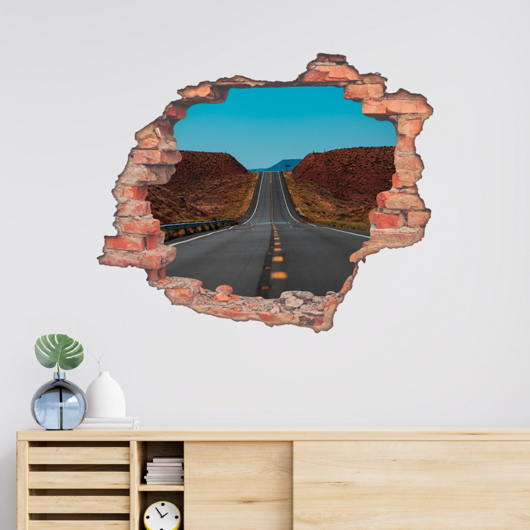 Hole Brick Wall Sticker_c5