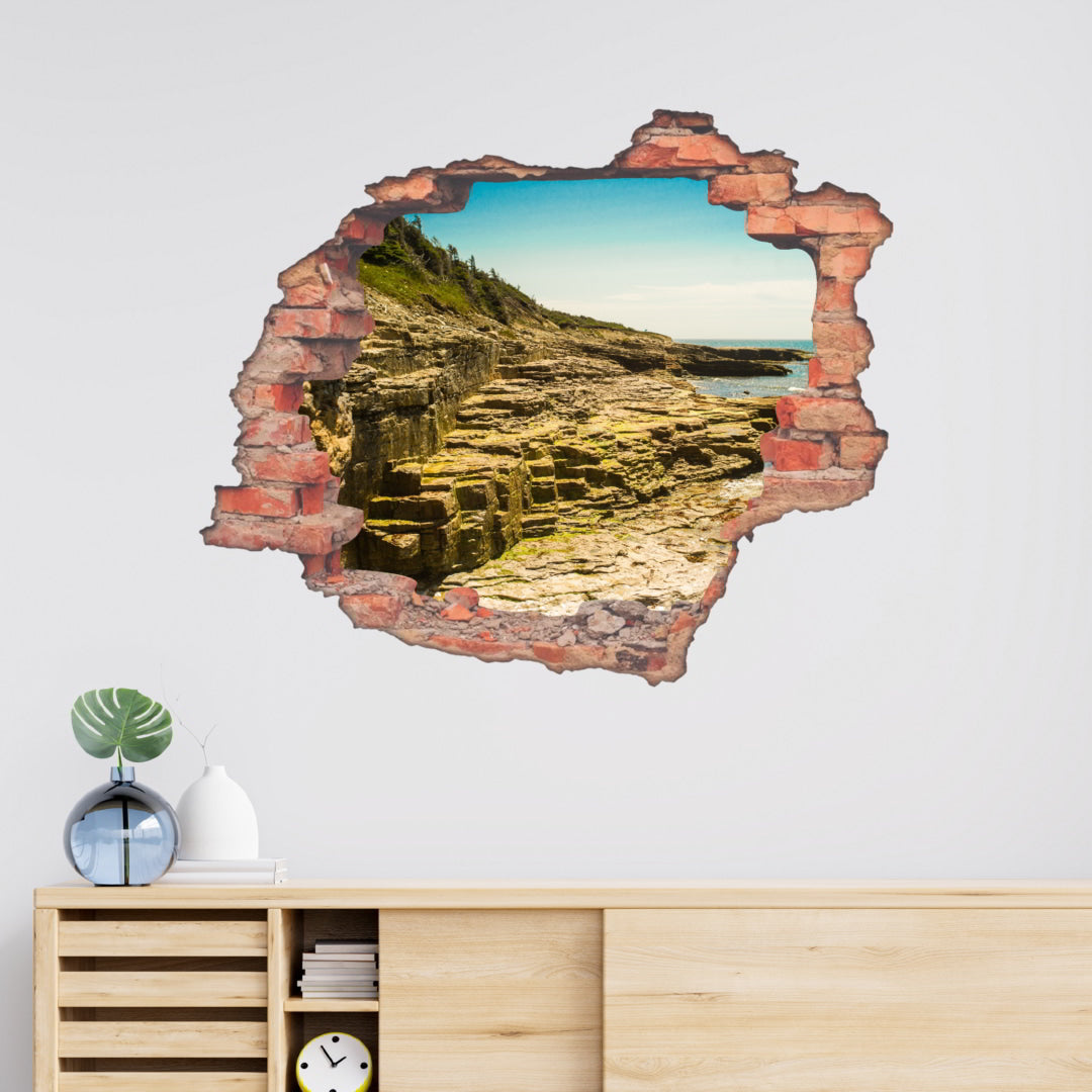 Hole Brick Wall Sticker_c7